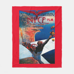 Meeting D' Aviation in Nizza, Frankreich Poster Fleecedecke