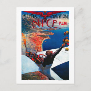 Meeting D' Aviation in Nizza, Frankreich Poster Postkarte