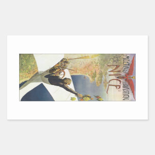 Meeting d'Aviation Nice Rechteckiger Aufkleber