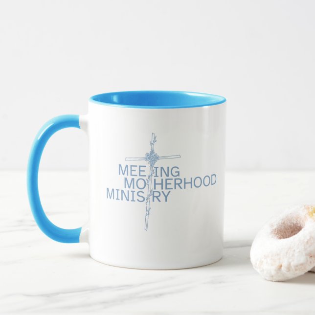 Meeting Motherhood Ministry Cross – Working Mom  Tasse (Mit Donut)