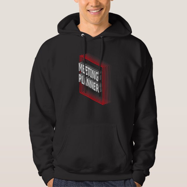 Meeting Planner Job Title Appreciation Retro Hoodie (Vorderseite)