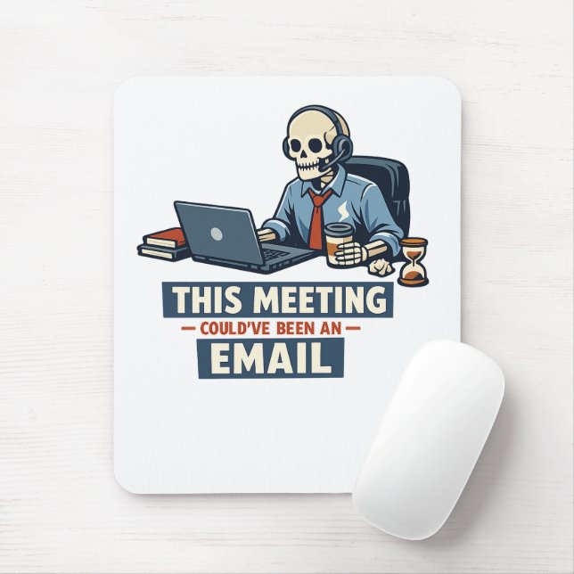Meeting-Überlebender-Mauspad | Lustige Office-Zoom Mousepad (Mit Mouse)