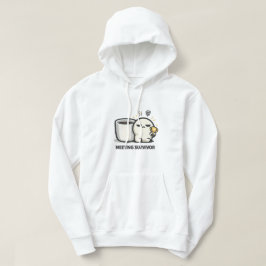 Meeting-Überlebender - Süßer müder Charakter Büroh Hoodie