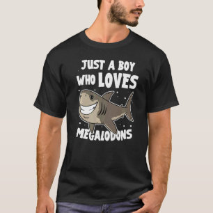 Meg Shark nur ein Junge, der Megalodons Liebe T-Shirt