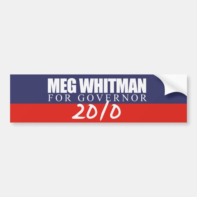 Meg Whitman für Gouverneur 2010 Autoaufkleber (Vorne)
