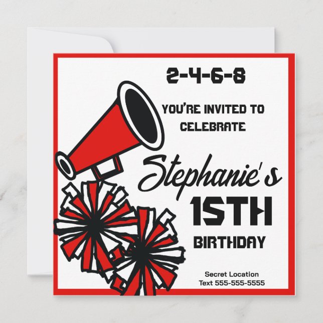 Mega-Cheer-Einladung: 6. Einladung (Vorderseite)