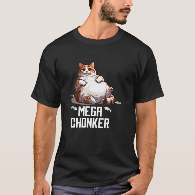 Mega Chonker süße Katze Illustration T-Shirt (Vorderseite)