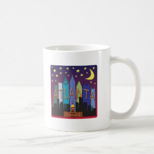 Mega- Farbe Atlanta-Skyline Kaffeetasse