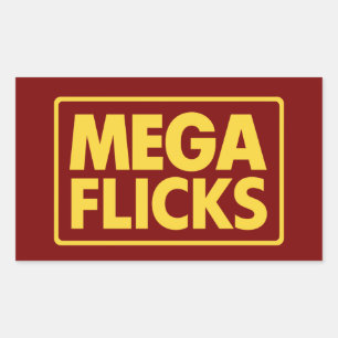 MEGA FLICKS RECHTECKIGER AUFKLEBER