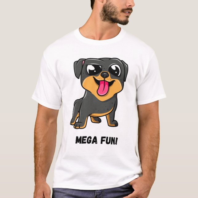 Mega Fun! Funny Dog T-Shirt (Vorderseite)