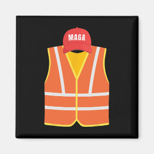 Mega Garbage Collector Vest für Trump Wahltag Magnet