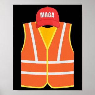 Mega Garbage Collector Vest für Trump Wahltag Poster