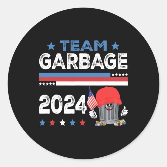 Mega Garbage Proud Trump Unterstützer 1 Runder Aufkleber (Vorderseite)