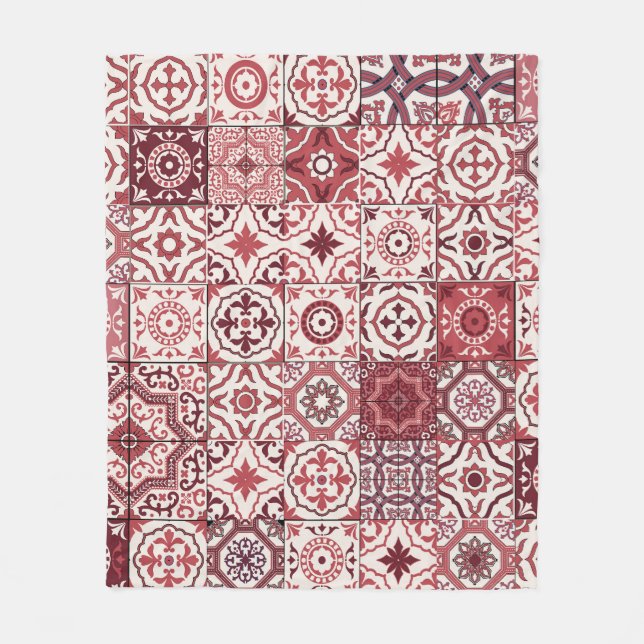 Mega Gorgeous marokkanischen Patchwork Pattern Fleecedecke (Vorderseite)