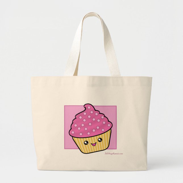 Mega- Kawaii Kuchen-Taschen-Tasche Jumbo Stoffbeutel (Vorne)