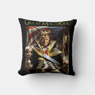 Mega King USA Flag Proud Ultra Maga Trump Kissen