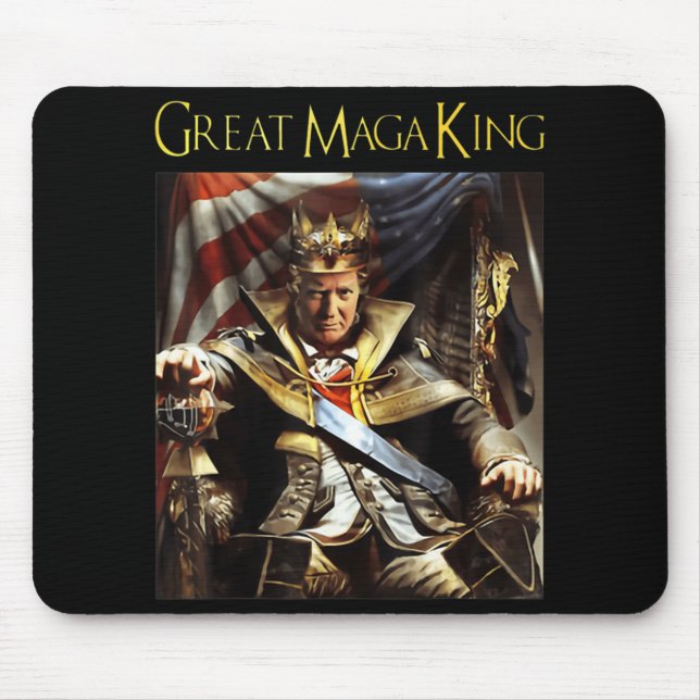 Mega King USA Flag Proud Ultra Maga Trump Mousepad (Vorne)