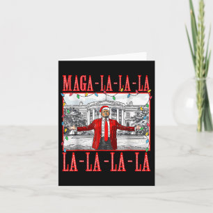 Mega La La La Christmas Santa Funny Trump Xmas Paj Karte