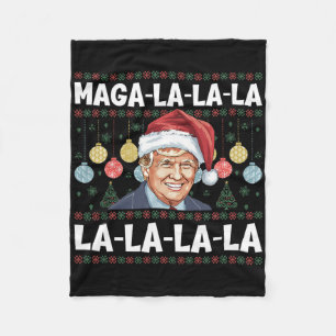 Mega La La La Donald Trump Potus 47 hässliches Wei Fleecedecke