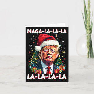 Mega La La La Donald Trump Potus 47 Ugly Weihnacht Karte