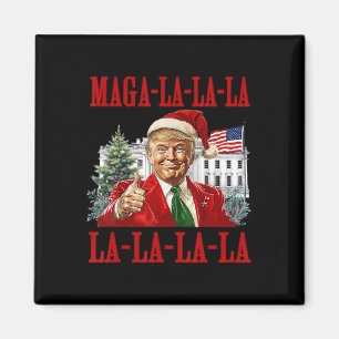 Mega La La La Donald Trump Potus 47 Ugly Weihnacht Magnet