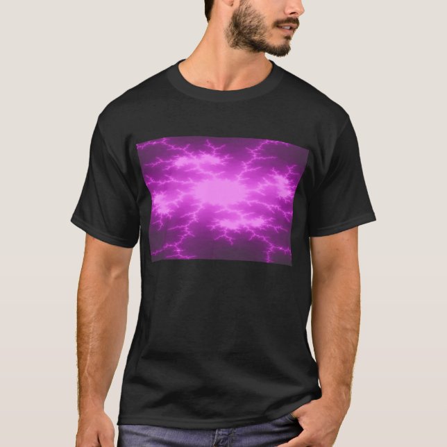 Mega Lightning Fraktal Mens T Shirt (Vorderseite)