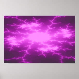 Mega Lightning Fraktal Poster