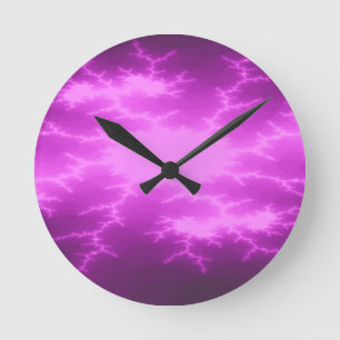 Mega Lightning Fraktal Wall Clock Runde Wanduhr