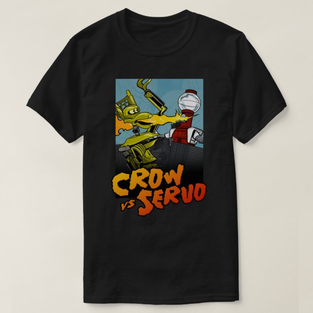 Mega Monster Showdown: CROW vs SERVO T - Shirt (Design vorne)