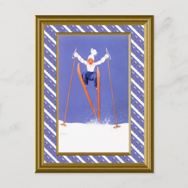 Mega Skis! Postkarte (Vorderseite)