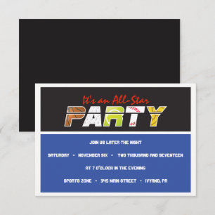 MEGA SPORTS Bar Bat Mitzvah Einladung