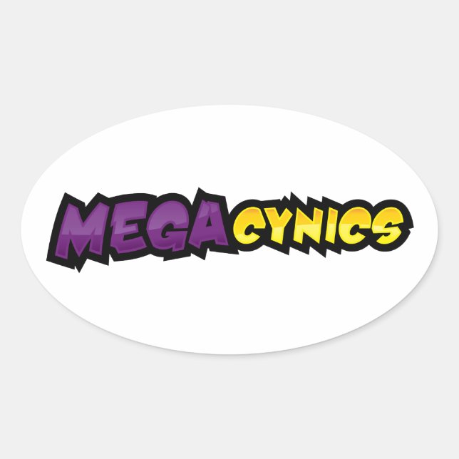 MegaCynics-Aufkleber Ovaler Aufkleber (Vorderseite)