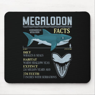 Megalodon Fakten Meg Prähistorischer Haifischzahn  Mousepad