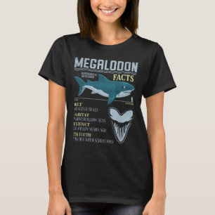 Megalodon Fakten Meg Prähistorischer Haifischzahn T-Shirt
