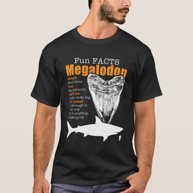 Megalodon Long Sleeve Shirt - Funny Megalodon Fakt (Vorderseite)