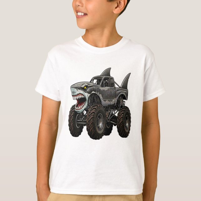 Megalodon Monster Truck  T-Shirt (Vorderseite)