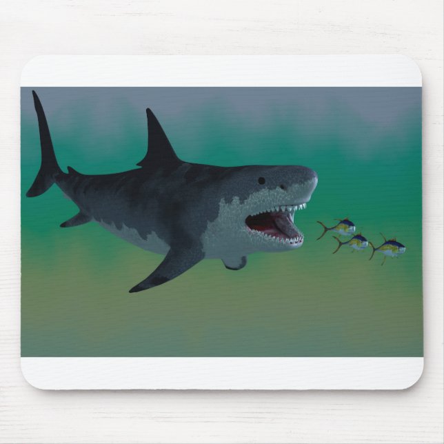 Megalodon-Shark-Attack-Mousepad Mousepad (Vorne)