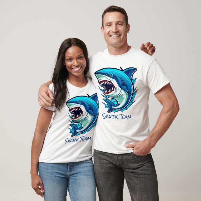 Megalodon Shark Cartoon T-Shirt (Unisex)