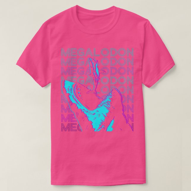 Megalodon Shark Retro T-Shirt (Design vorne)