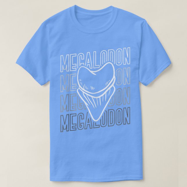 Megalodon Shark Zahn Collection Zahn Hunter T-Shirt (Design vorne)