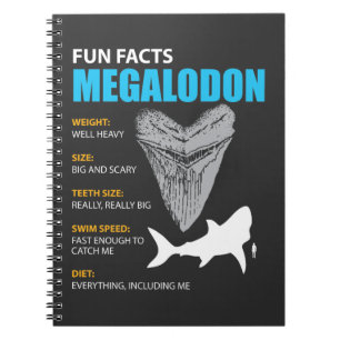Megalodon T-Shirt großes Geschenk für Notizblock