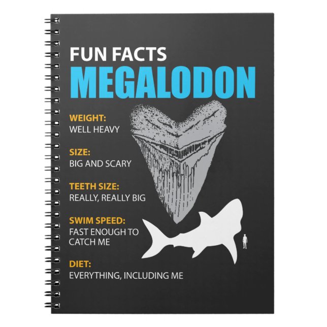 Megalodon T-Shirt großes Geschenk für Notizblock (Vorderseite)
