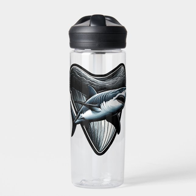 Megalodon Tooth Trinkflasche (Vorderseite)