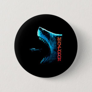 Megalodon Urhaie Rückenflosse Zähne Ozean Pr Button