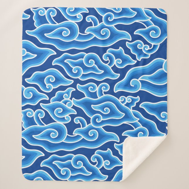 Megamendung-Batik-Muster megamendung Sherpadecke (Vorderseite)