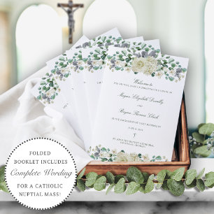 Megan Catholic Wedding Mass Zeremony Program