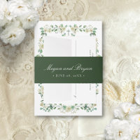 Megan Elegant Simple Green Names Wedding