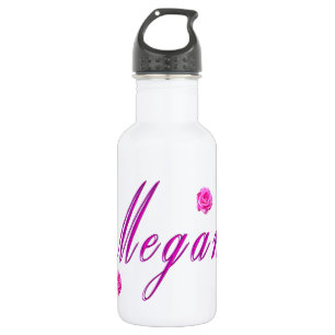Megan Girl Name Logo, Trinkflasche