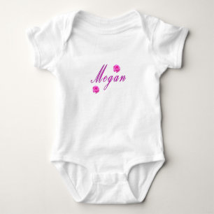 Megan Girls Name Logo, Baby Strampler