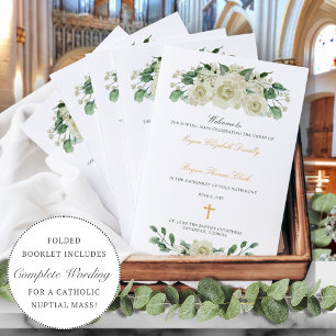 Megan Gold Katholic Wedding Mass Zeremony Program